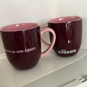 Hershey Kisses Coffee Mugs. Lot of 2, From Hidden Kisses Collection B